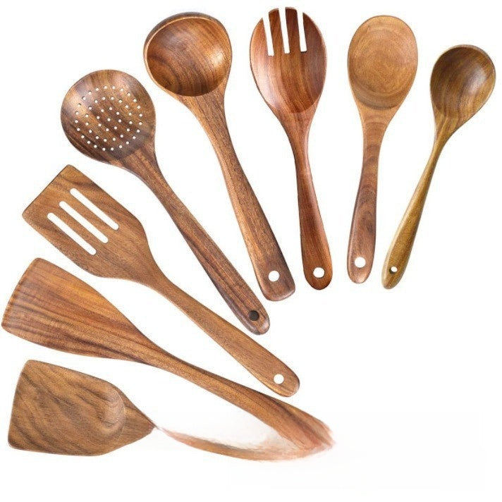 Acacia Wood 9-Piece Kitchen Utensil Set