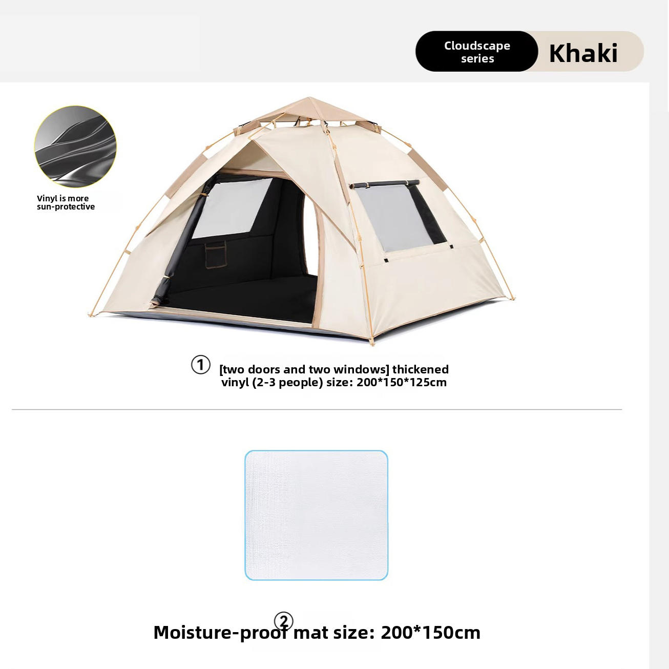 Portable Quick Open Outdoor Camping Tent