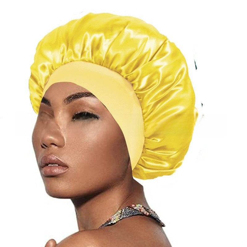 Wide Brim Stretchy Hair Care Cap