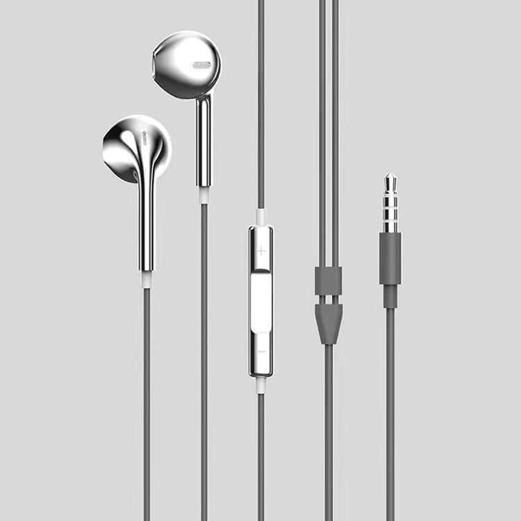 Metallic Electroplated Wired Earphones-3.5mm In-Ear Headphones with Microphone