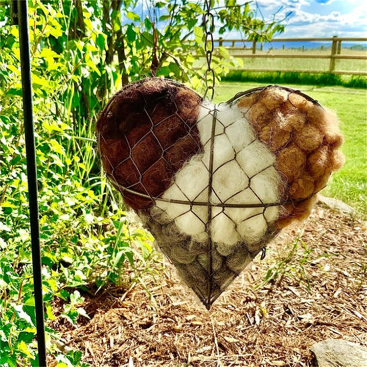 Bird Nesting Heart Outdoor Yard Art
