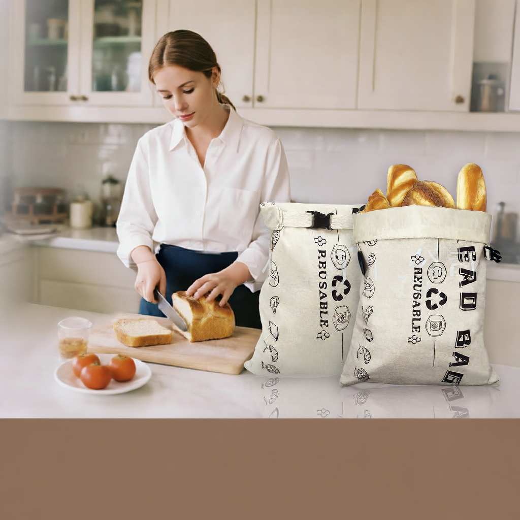 Reusable Beeswax Linen Food Storage Bag