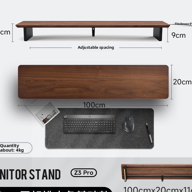 Computer Desktop Storage Pad Elevated