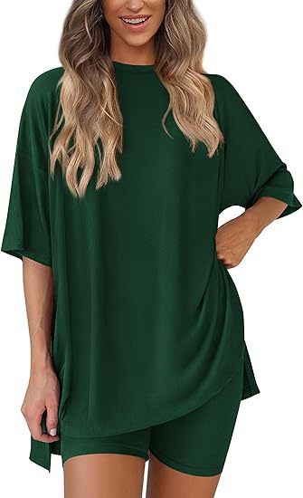Women's Casual Round Neck Shorts Short-Sleeved Home Wear Suit
