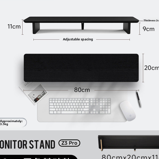 Computer Desktop Storage Pad Elevated