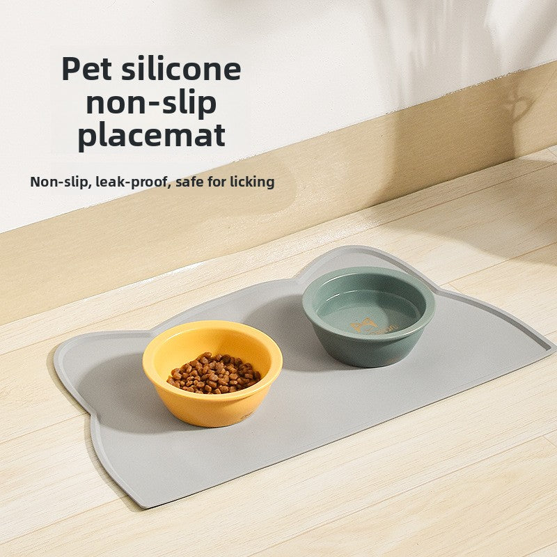 Silicone pet feeding mat