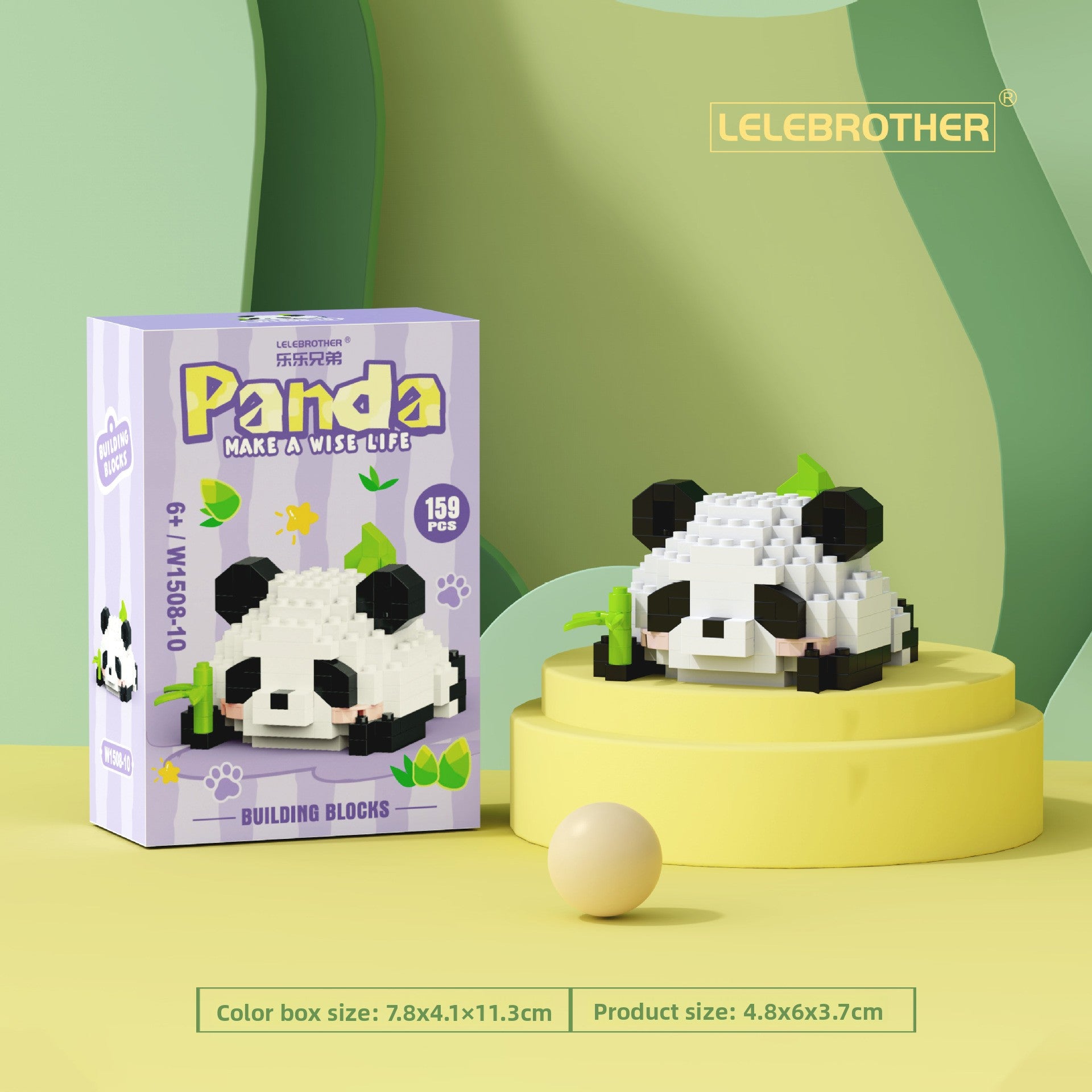 Creative Panda Building Blocks Educational Desktop Toy