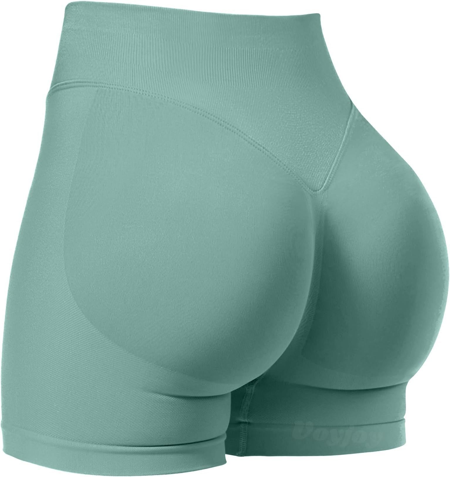 Womens High-Waisted Seamless Yoga Shorts