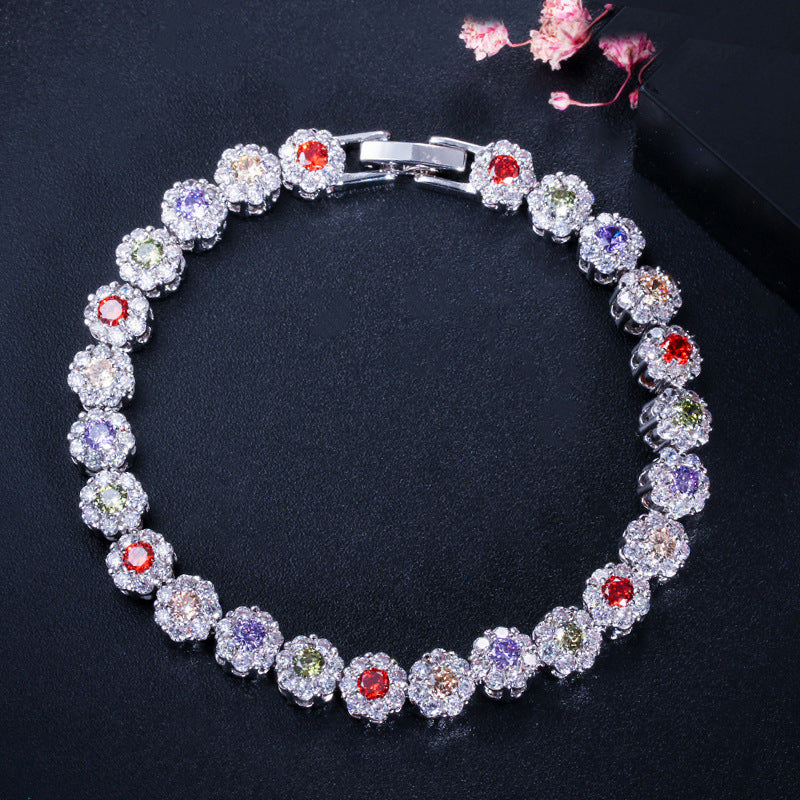 Luxury AAA+ Cubic Zirconia Tennis Bracelet - 18K Gold Plated Elegant Sparkle Chain