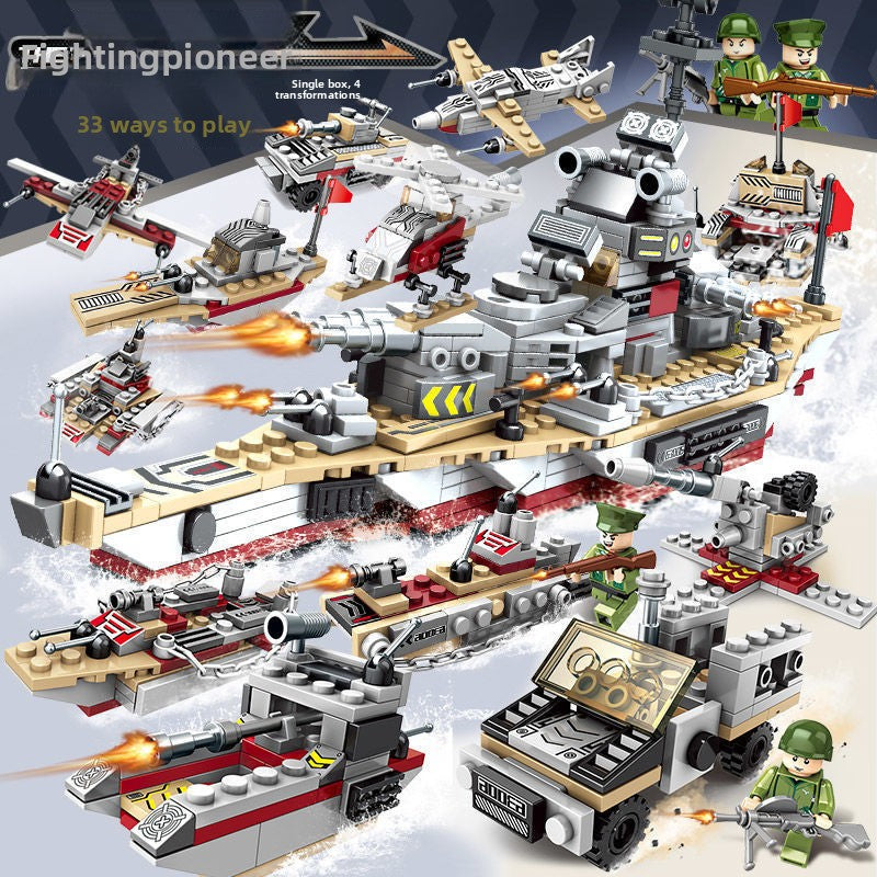 Military Aircraft Carrier Building Blocks Set