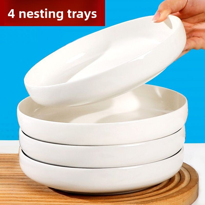 Deep Dish Bone China Plate for Dining