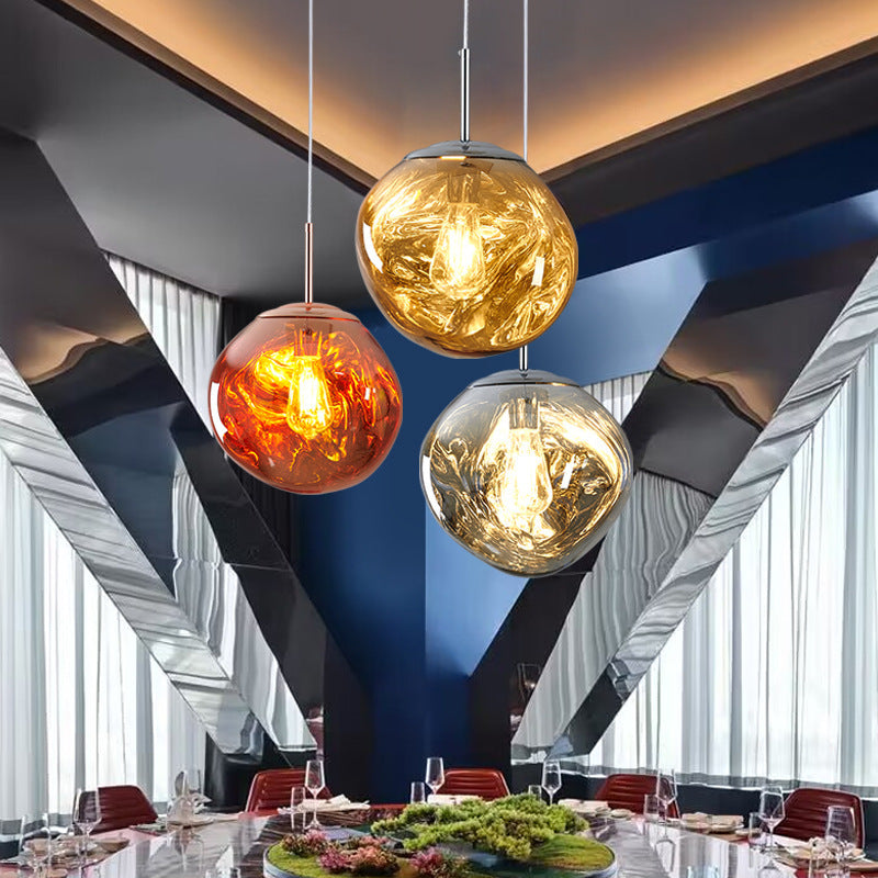 Designer Lava Stone Chandelier