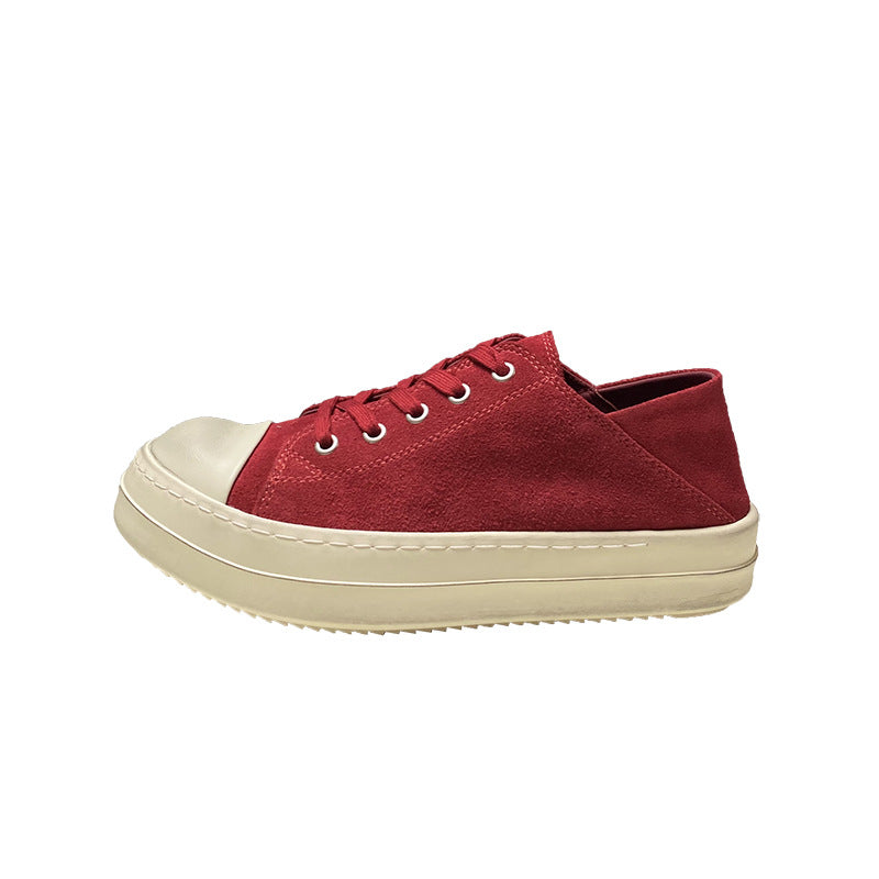 Genuine Leather Thick Sole Women Sneakers