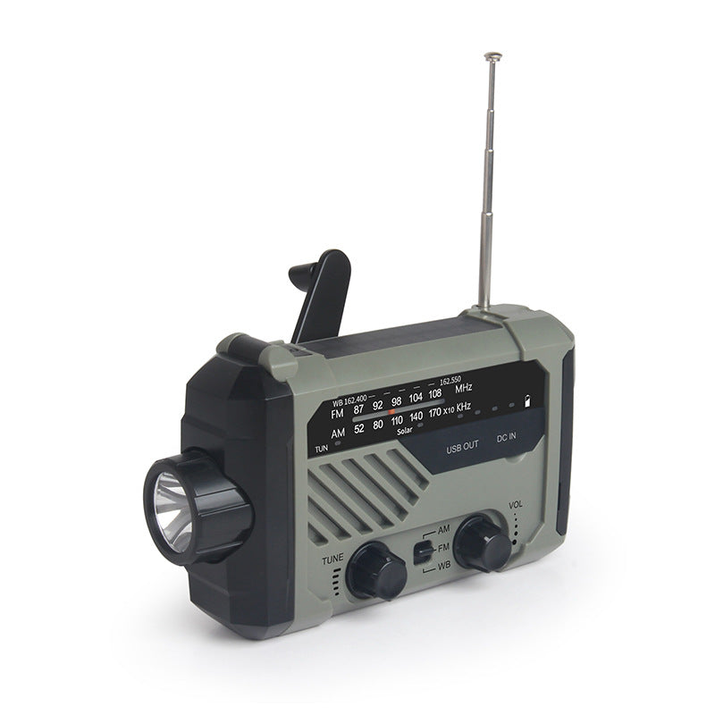 Multifunctional Solar Hand Crank Emergency Radio with Light and Alarm