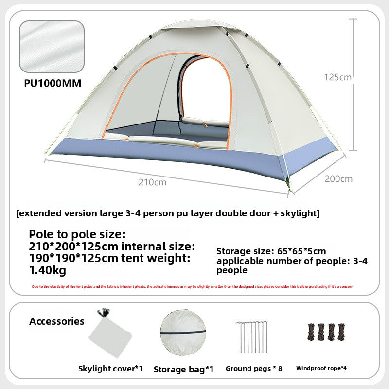 Automatic Quick Open Lightweight Camping Tent