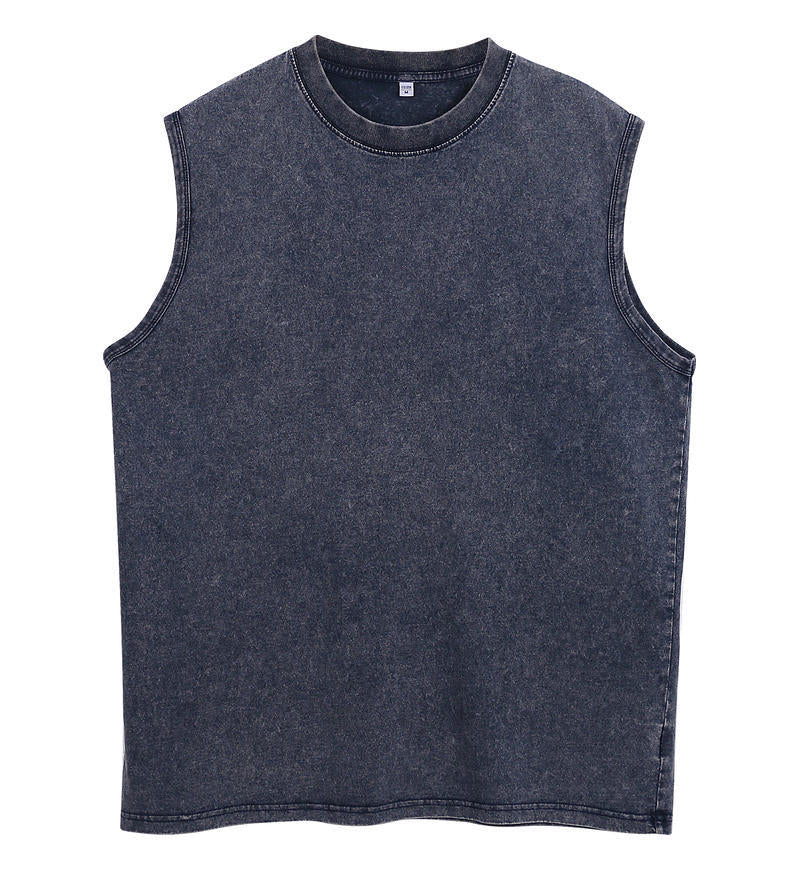 Mens Cotton Vintage Vest Loose Fit