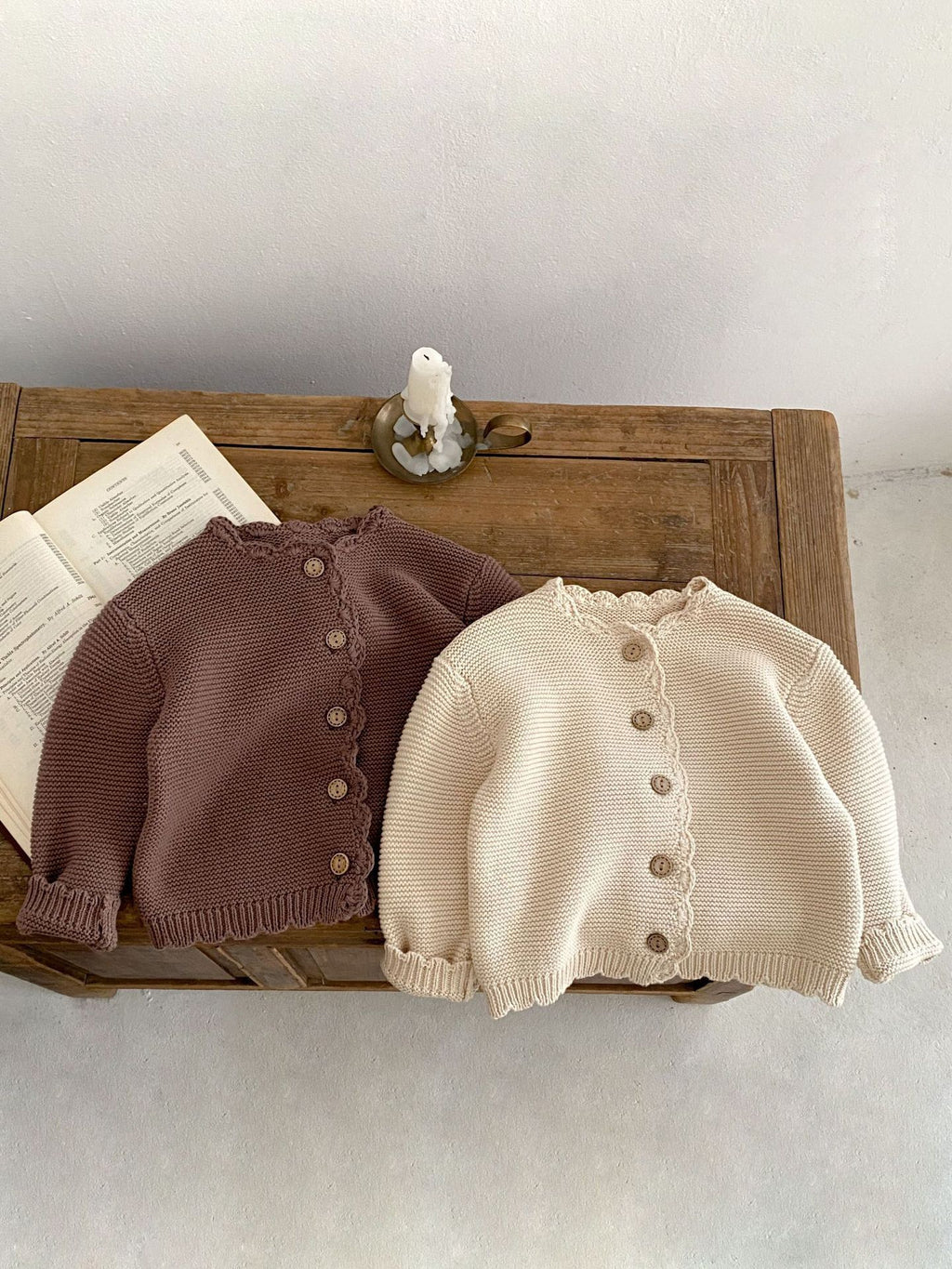 Handmade Crochet Cotton Cardigan for Children