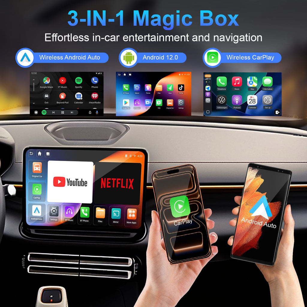 Wireless CarPlay Android Auto Adapter Box