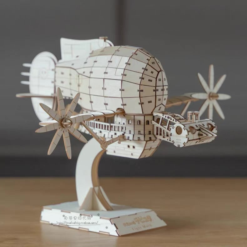 3D Wooden Puzzle Model Kit Godzilla, Howl's Moving Castle & Sky City Mechanical Toys