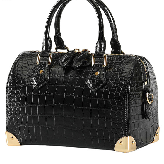 Crocodile Leather Women Shoulder Handbag