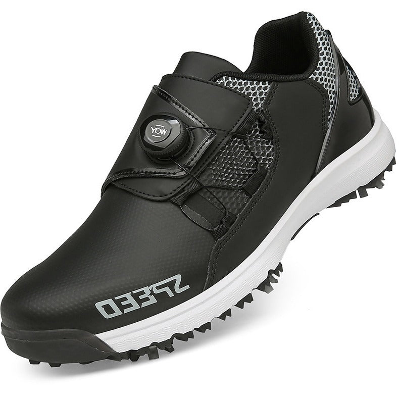 Rotating Buckle Golf Shoes with Removable Spikes