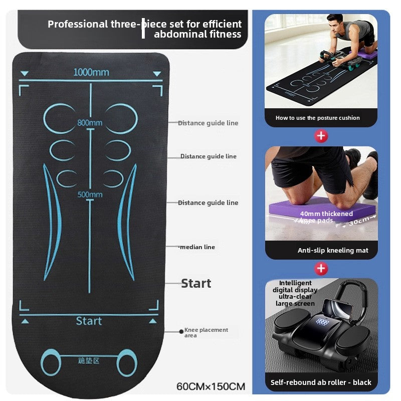 Abdominal Wheel Exercise Mat with Knee Pad