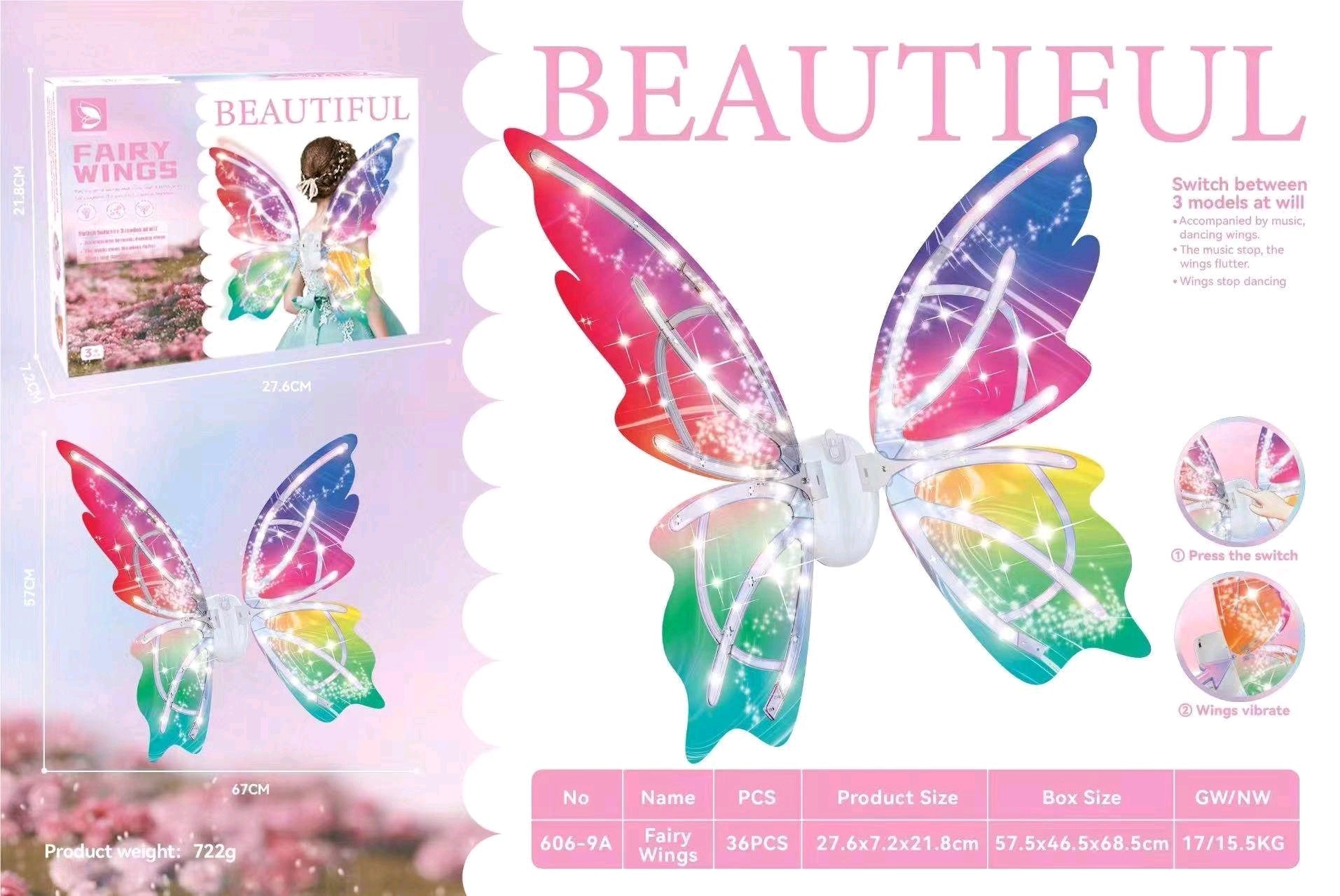 LED Light Up Moving Wings Toy