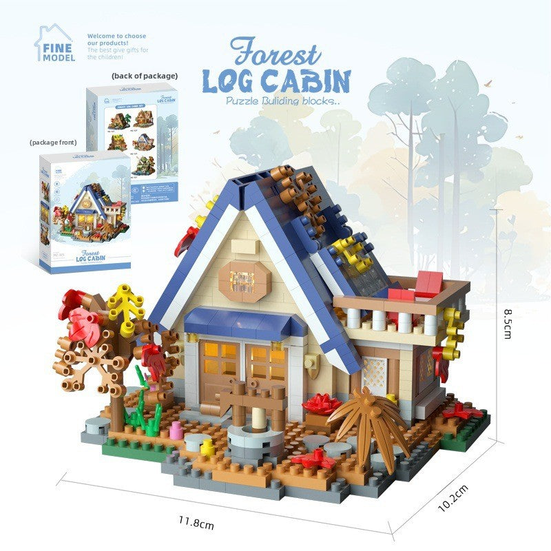 Mini Street View Building Blocks Set-Micro Architecture City Creator Bricks Toy, DIY Educational Village Model Kits for Kinds & Adults (Cafes, Shops & Castles)