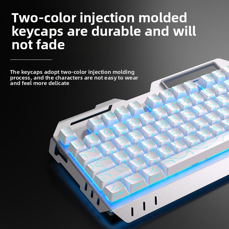 Professional-Grade Forerunner GX810 Wired Gaming Keyboard – 104-Key Full-Size Layout with Mechanical-Feel Tactile Feedback, Backlit Keys & Stable USB Connection