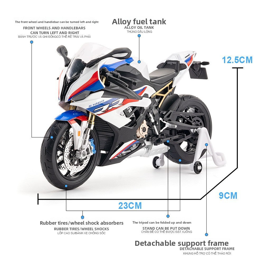 Simulation alloy motorcycle model