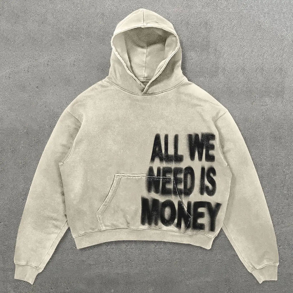 Anime Print Hooded Sweatshirt