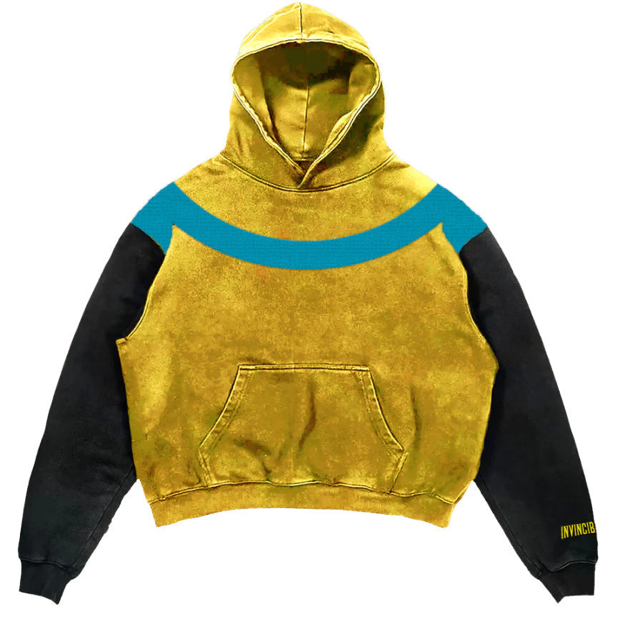 Hero Verse Men's Digital Print Hoodie | Relaxed Fit Streetwear Pullover