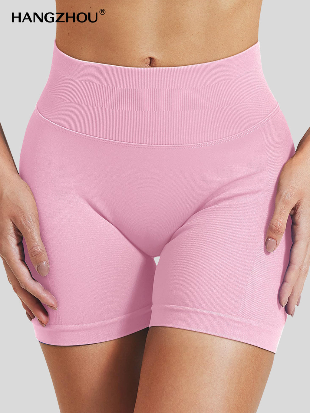 Womens High-Waisted Seamless Yoga Shorts