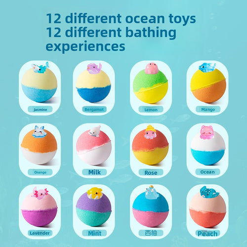 "Luxury Effervescent Bath Care Set – Curated Sensory Experience with Hidden Keepsake Toys"