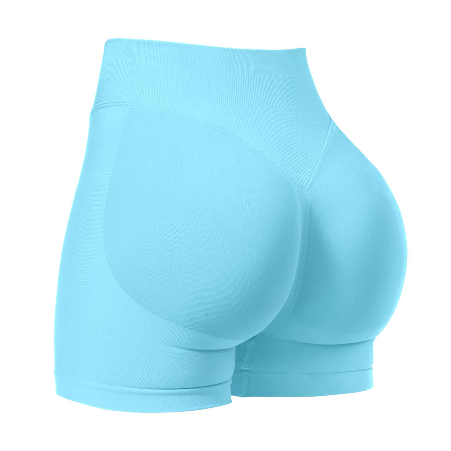 Womens High-Waisted Seamless Yoga Shorts
