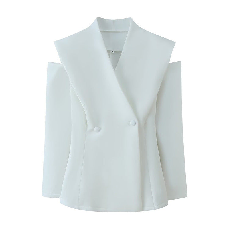 Aero Mod Two-Tone Color-Block Blazer | Casual Loose-Fit Lapel Jacket