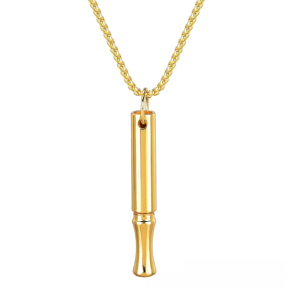 Mindfulness Breathing Whistle Necklace for Stress Relief