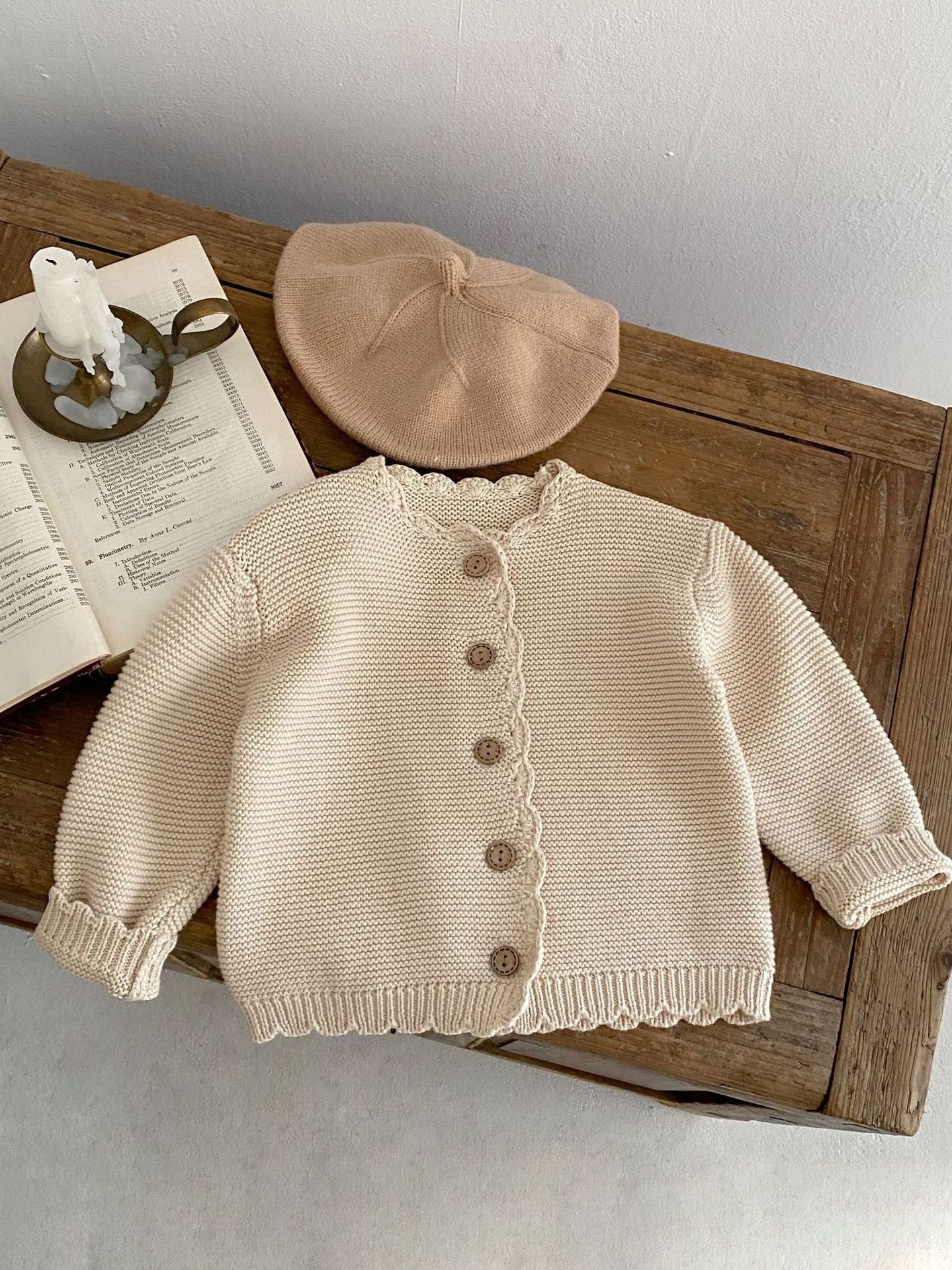 Handmade Crochet Cotton Cardigan for Children
