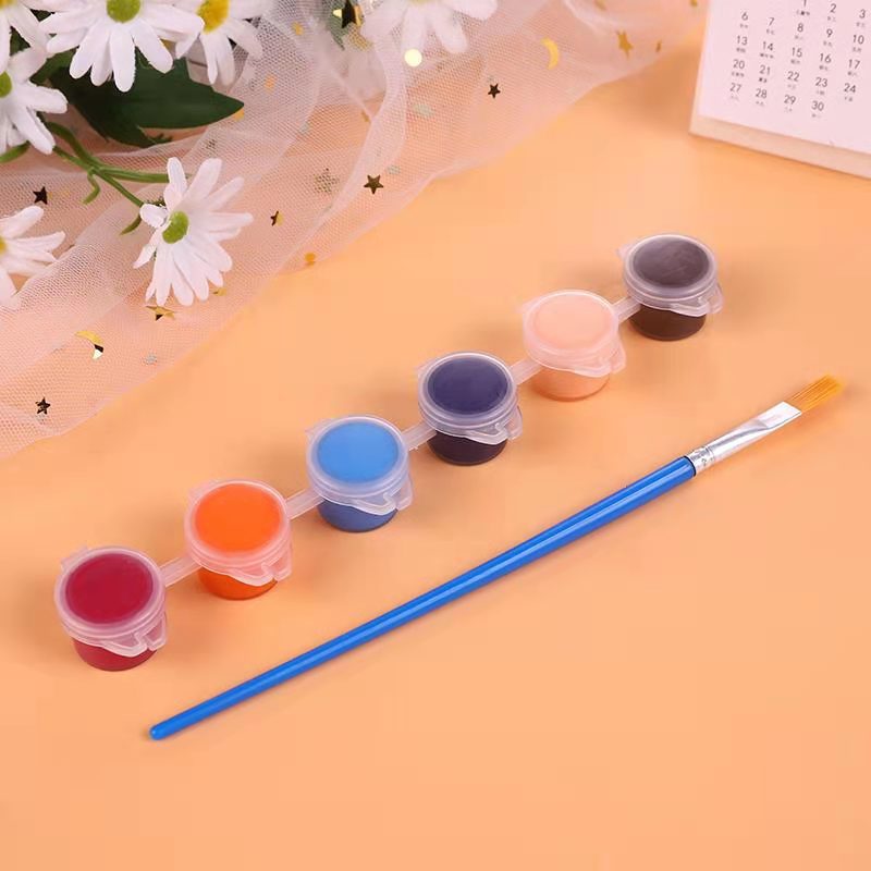Factory Direct sales 3ml acrylic pigment strip 6 colors 12 colors Siamese suit Children diy handmade graffiti plaster painting
