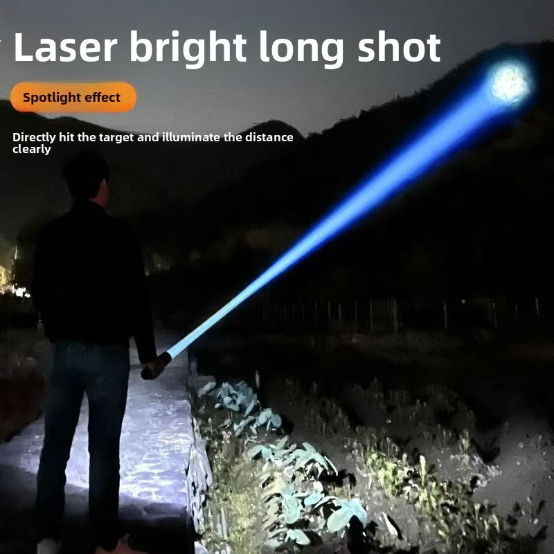 Professional High-Intensity LED Flashlight – Rechargeable Superconducting Long-Range Tactical Light with Xenon Technology