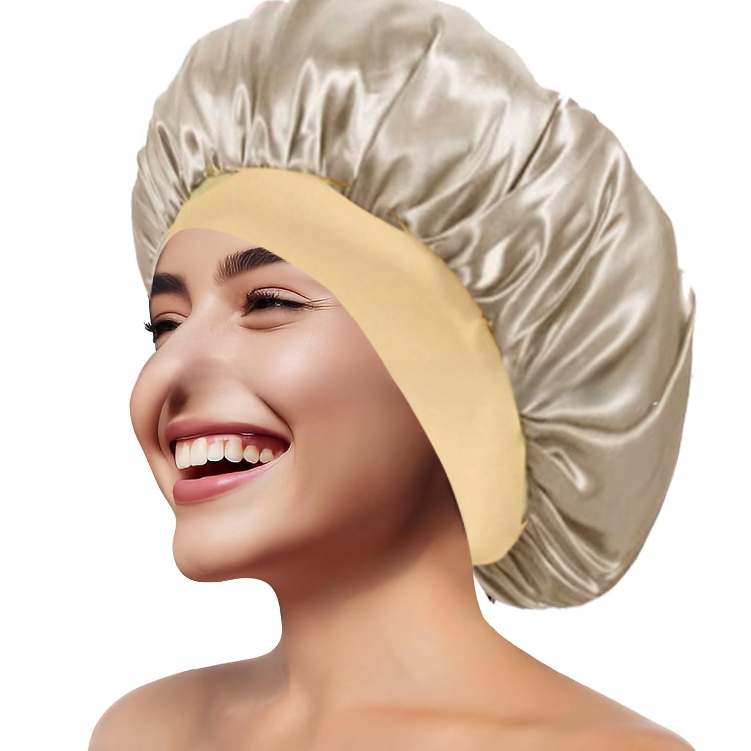 Wide Brim Stretchy Hair Care Cap