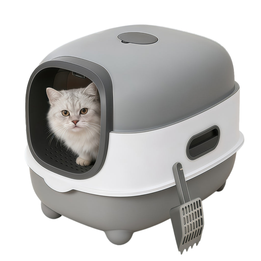 Enclosed Smart cat Litter Box- UV Sterilization & Odor Control
