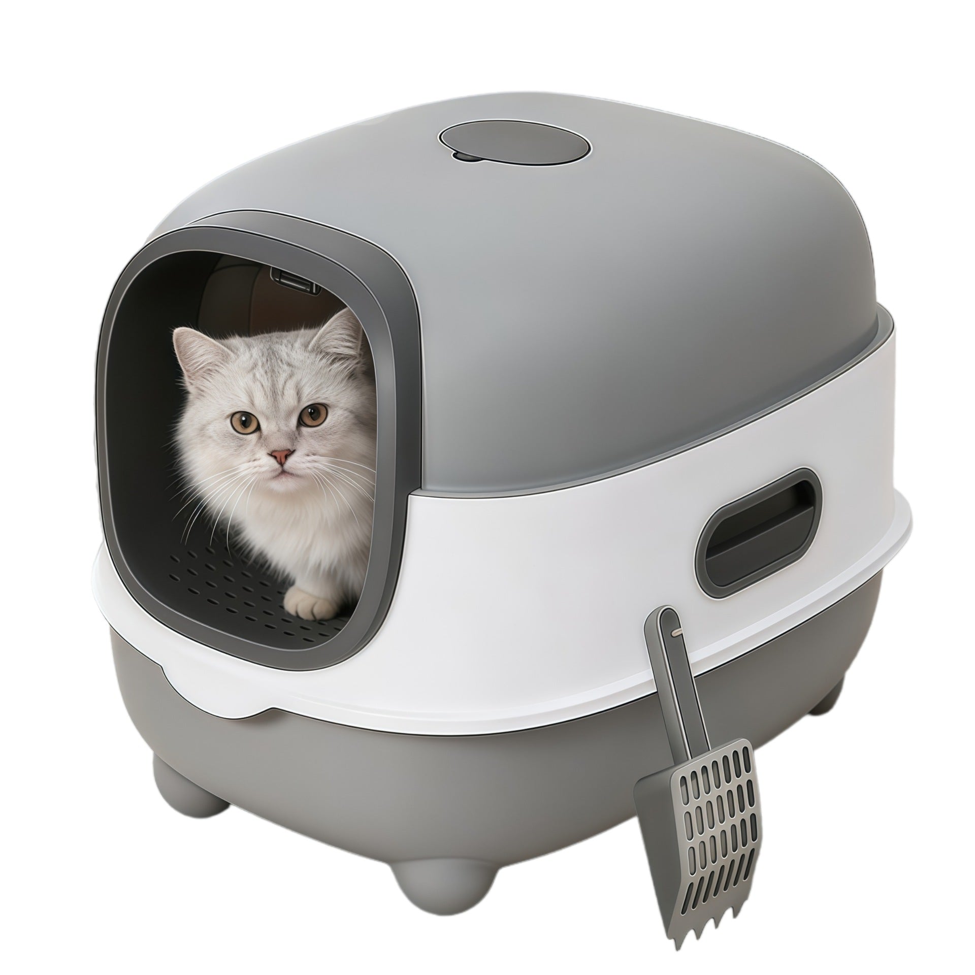 Enclosed Smart cat Litter Box- UV Sterilization & Odor Control