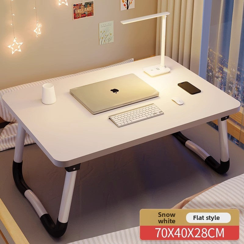 Foldable Bed Table with Storage Options