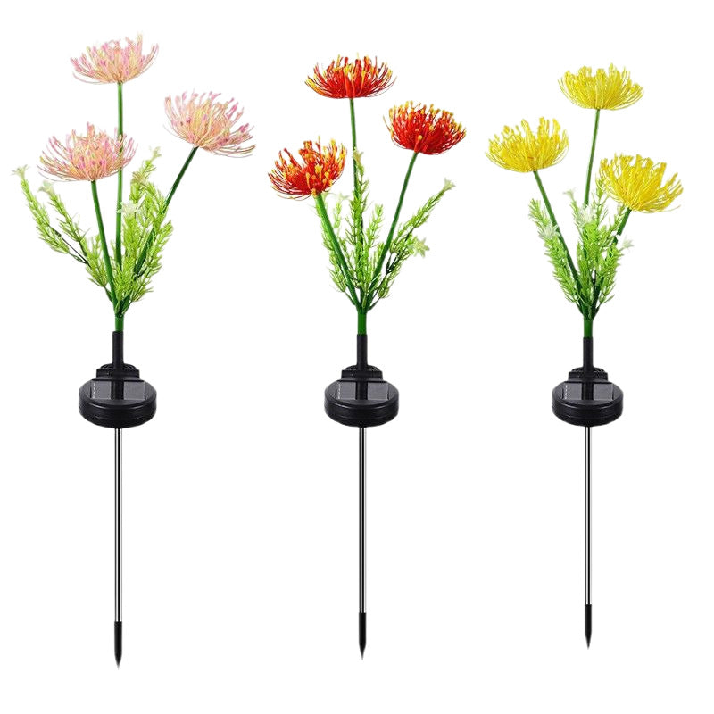 Aura Solar Spider Lily Garden Lights-Exotic Landscape Stakes with Glowing Stems