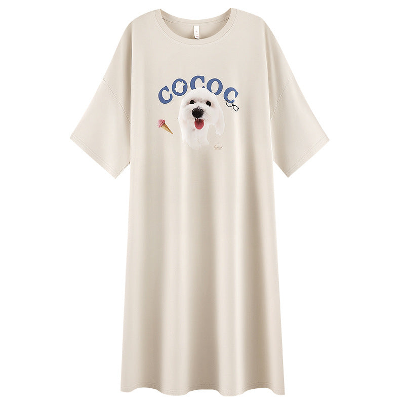 Modal Summer Nightgown Loose Home Dress