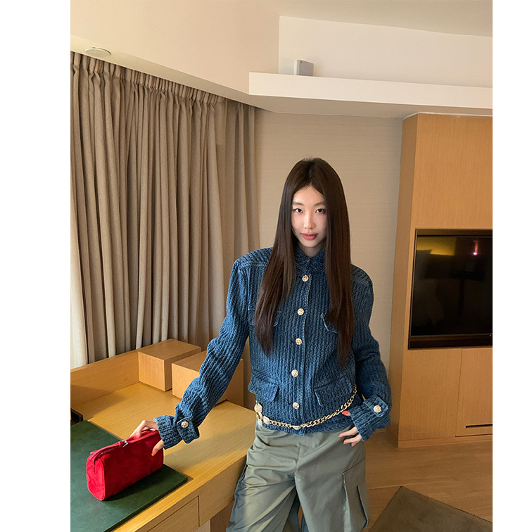 Women's Vintage Denim Collar Jacket