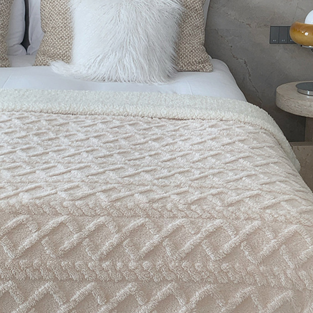 Soft Coral Fleece Warm Blanket for Home Office Use