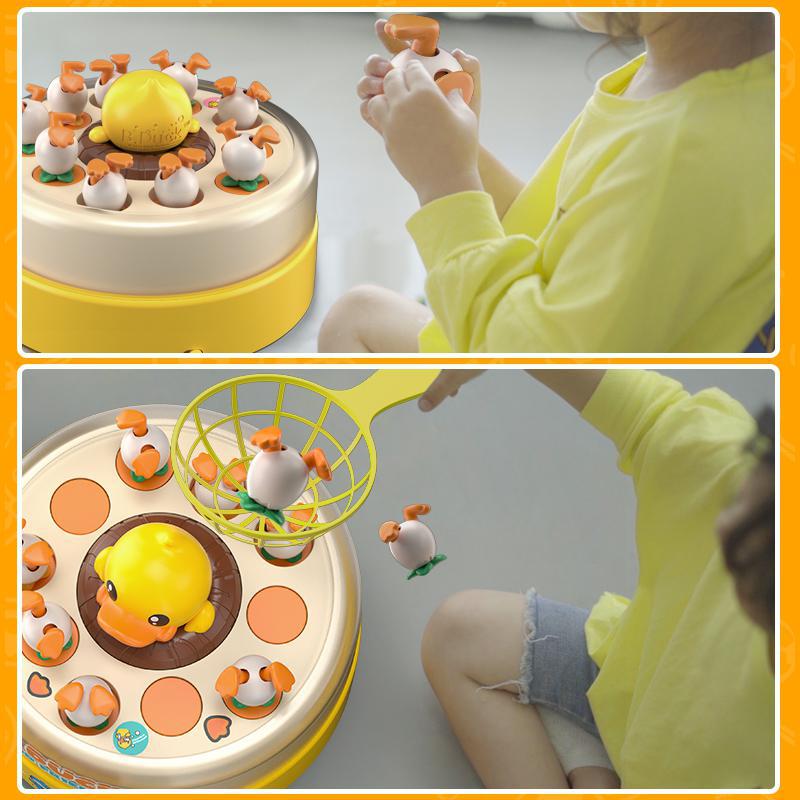 Children's bouncing yellow duck toy