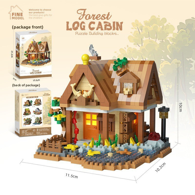 Mini Street View Building Blocks Set-Micro Architecture City Creator Bricks Toy, DIY Educational Village Model Kits for Kinds & Adults (Cafes, Shops & Castles)
